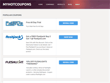 Tablet Screenshot of myhotcoupons.com